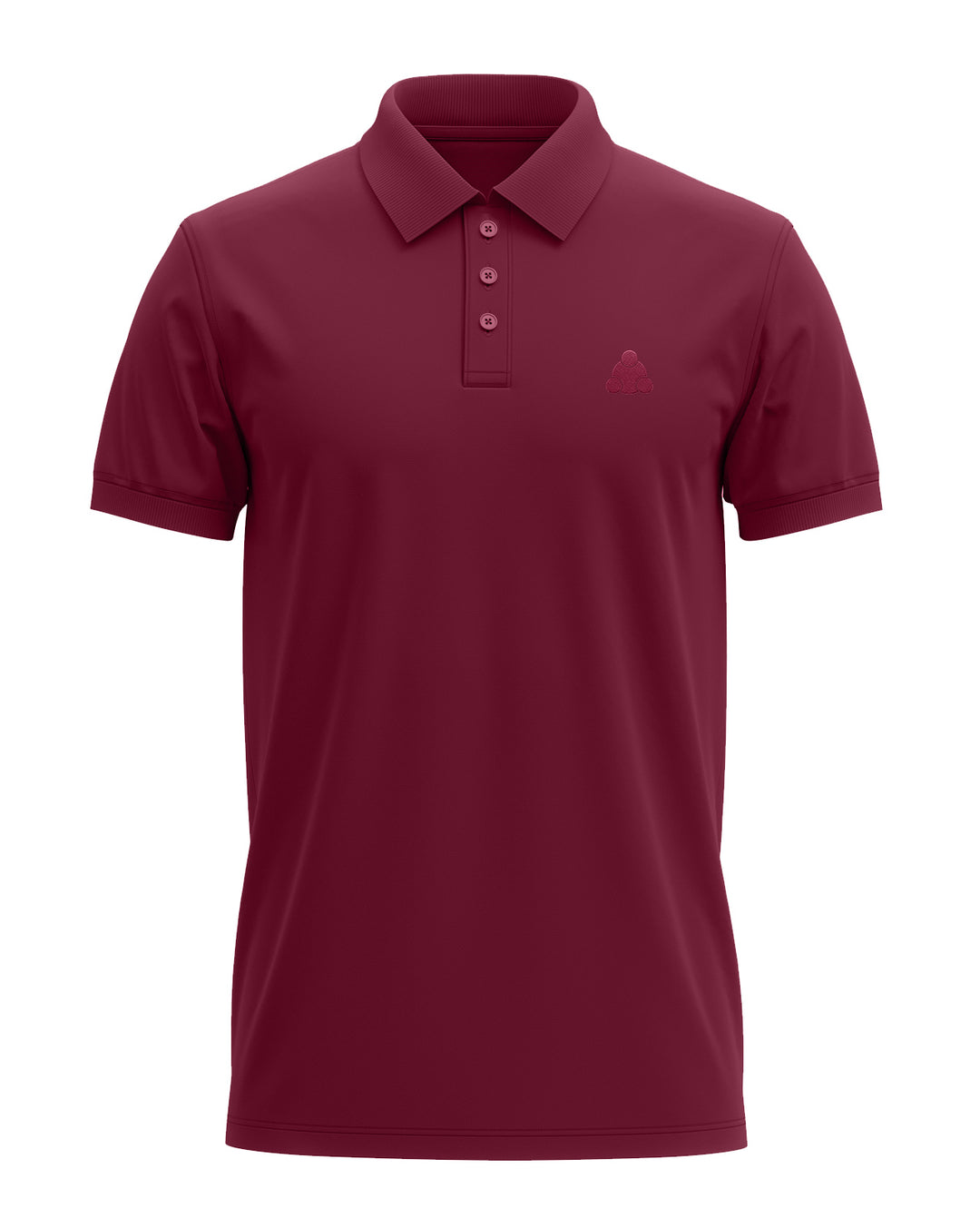 Trinizen Basics Polo T-shirt Embroidered Logo - Maroon
